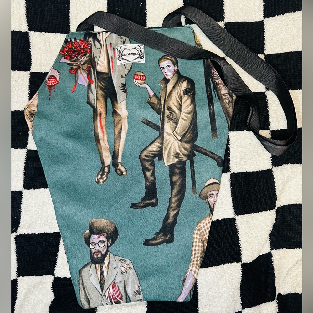Coffin shape tote bag